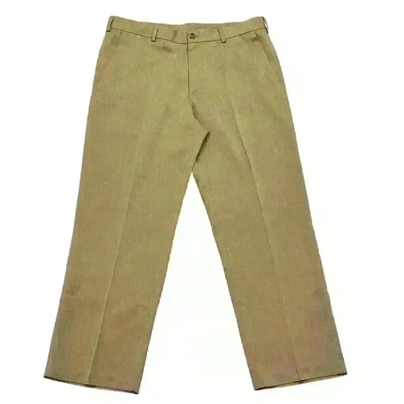IZOD Pants Mens 36 Tan Straight Fit Leg Casual Size 36x30 Work Utility EUC - Picture 2 of 15